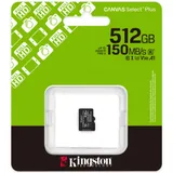 Карта памяти, Kingston, SDCS3/512GBSP, MicroSDXC 512GB, Canvas Select Plus, A1, U3, V30, без адаптера SD
