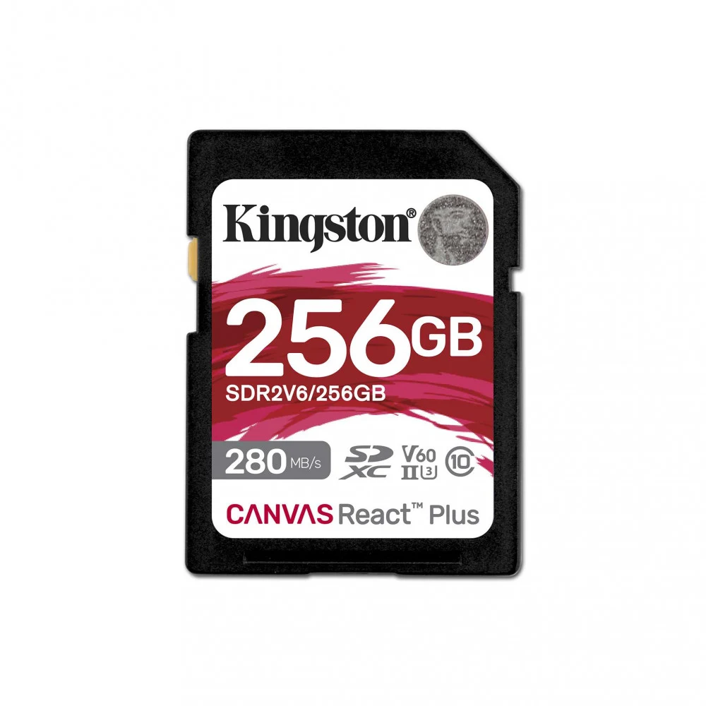 Карта памяти Kingston 256GB SDXC Canvas React Plus UHS-II 280R/100W U3 V60/ Kingston 256GB SDXC Canvas React Plus UHS-II 280R/100W U3 V60