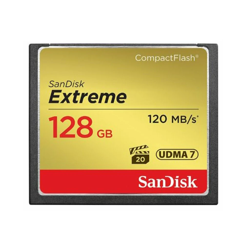 Флеш-накопитель Sandisk Карта памяти SanDisk Extreme CF 120MB/s, 85MB/s write, UDMA7, 128GB