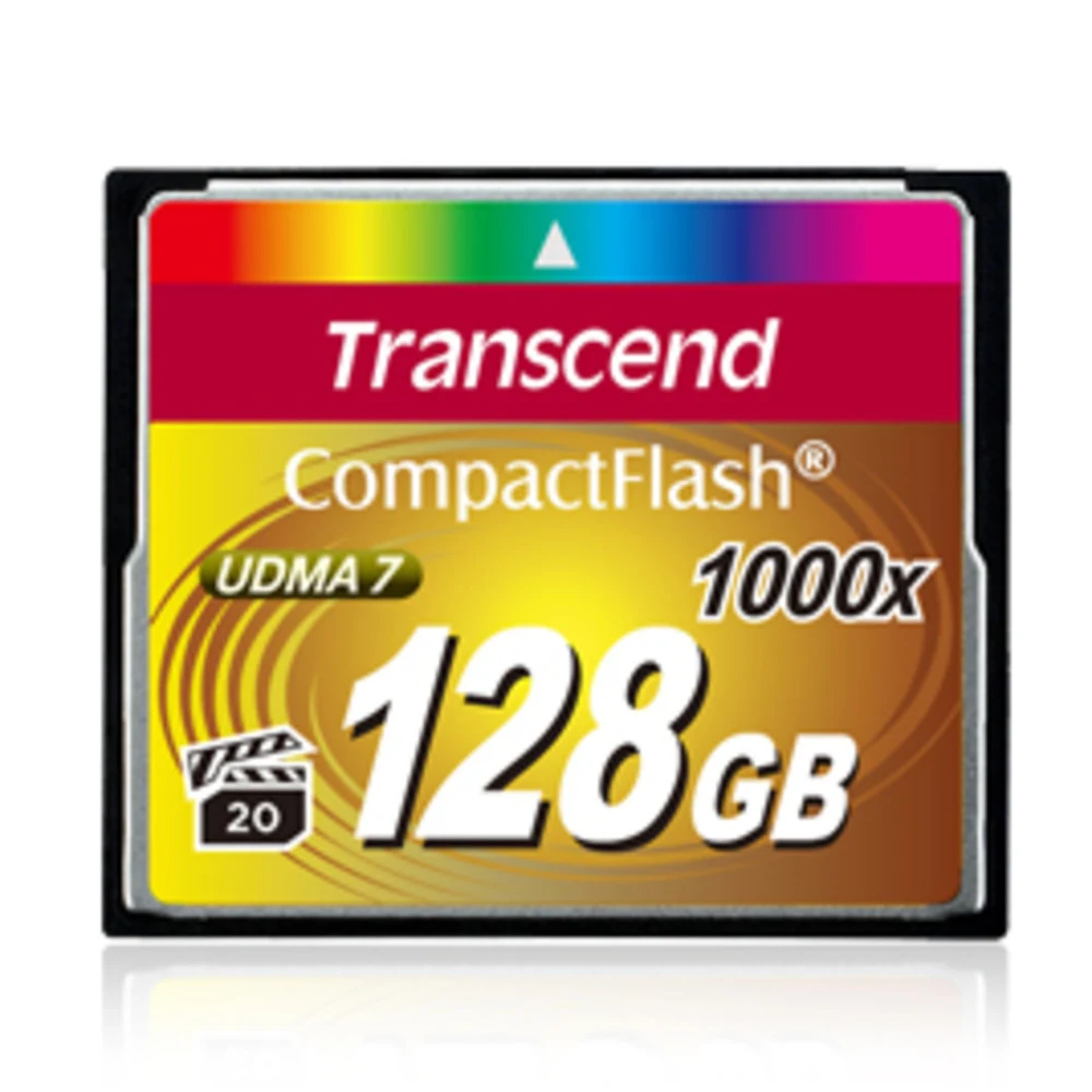 128GB Transcend CompctFlash 1000X MLC, R: 160MB/s Поддерживает запись в высоком разрешении Full-HD, 3D и 4K UHDTV (2160p)