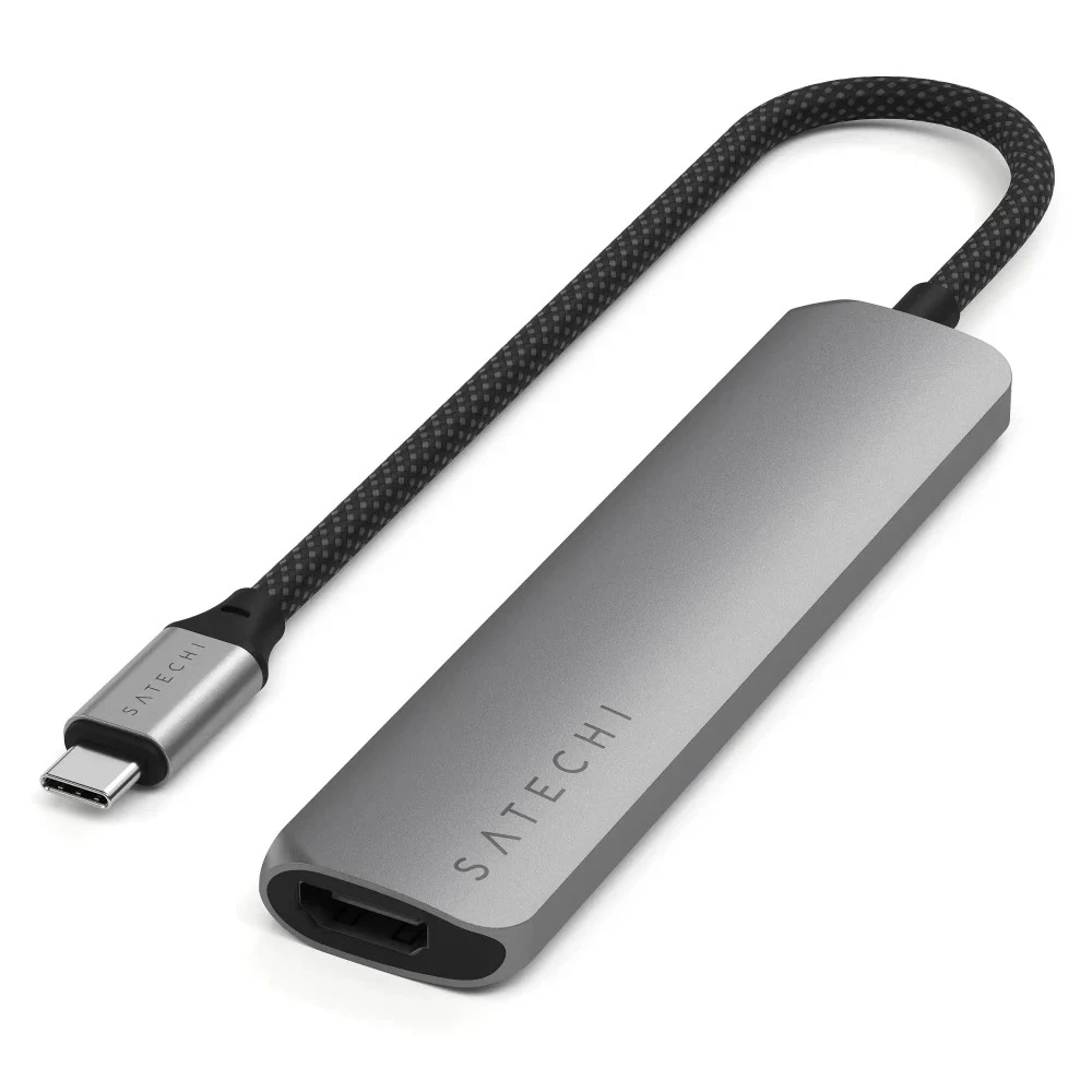 Адаптер SATECHI 6-in-1 USB-C Slim Multiport, Space Grey