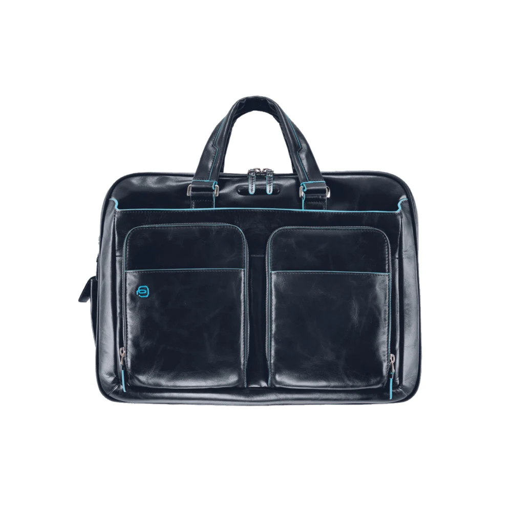Деловая сумка Piquadro Blue Square CA2765B2/BLU2 с отделением для ноутбука 15" синяя натур.кожа