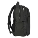 The Laser backpack for 15.6" laptops and 16" MacBooks, made from water-resistant resin-coated fabric obtained from recycled plastic, features a compact design and excellent pocket organization.