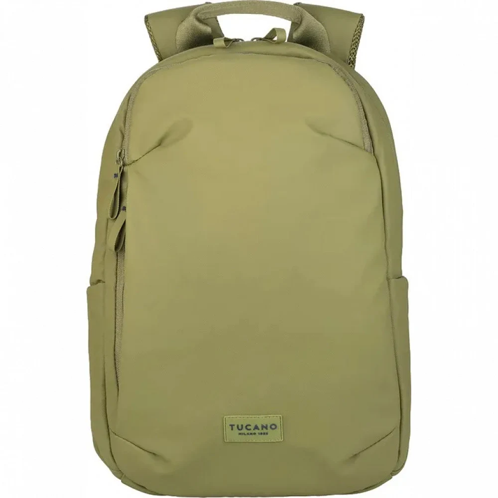 The Laser backpack for 15.6" laptops and 16" MacBooks, made from water-resistant resin-coated fabric obtained from recycled plastic, features a compact design and excellent pocket organization.