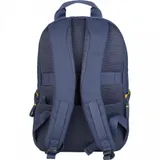 The Laser backpack for 15.6" laptops and 16" MacBooks, made from water-resistant resin-coated fabric obtained from recycled plastic, features a compact design and excellent pocket organization.