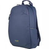 The Laser backpack for 15.6" laptops and 16" MacBooks, made from water-resistant resin-coated fabric obtained from recycled plastic, features a compact design and excellent pocket organization.