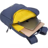 The Laser backpack for 15.6" laptops and 16" MacBooks, made from water-resistant resin-coated fabric obtained from recycled plastic, features a compact design and excellent pocket organization.
