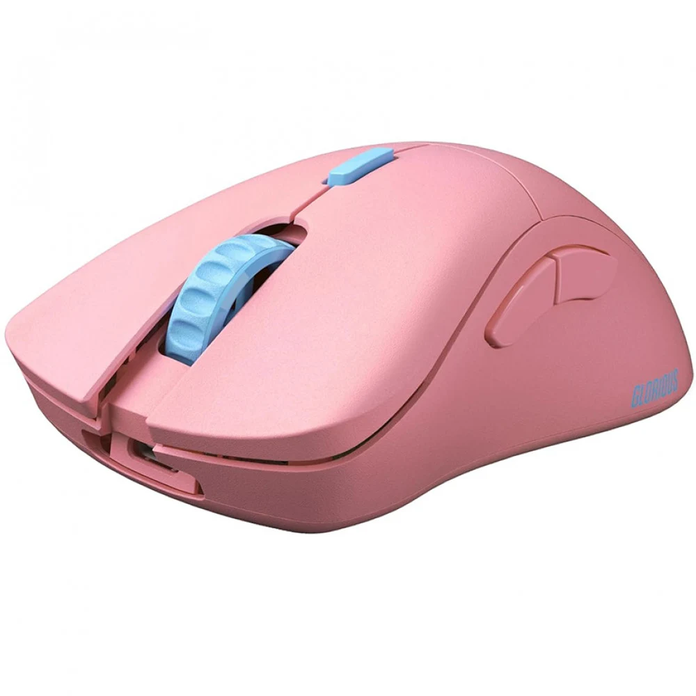 Компьютерная мышь, Glorious, Model D PRO, GLO-MS-PDW-FLA-FORGE, Игровая, Оптическая, Беспроводная, Glorious BAMF Sensor, 19000 DPI, 400 IPS, 50G, 1000 Hz, 6 кнопок, Длина провода 2м, Forge Розовый