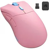 Компьютерная мышь, Glorious, Model D PRO, GLO-MS-PDW-FLA-FORGE, Игровая, Оптическая, Беспроводная, Glorious BAMF Sensor, 19000 DPI, 400 IPS, 50G, 1000 Hz, 6 кнопок, Длина провода 2м, Forge Розовый