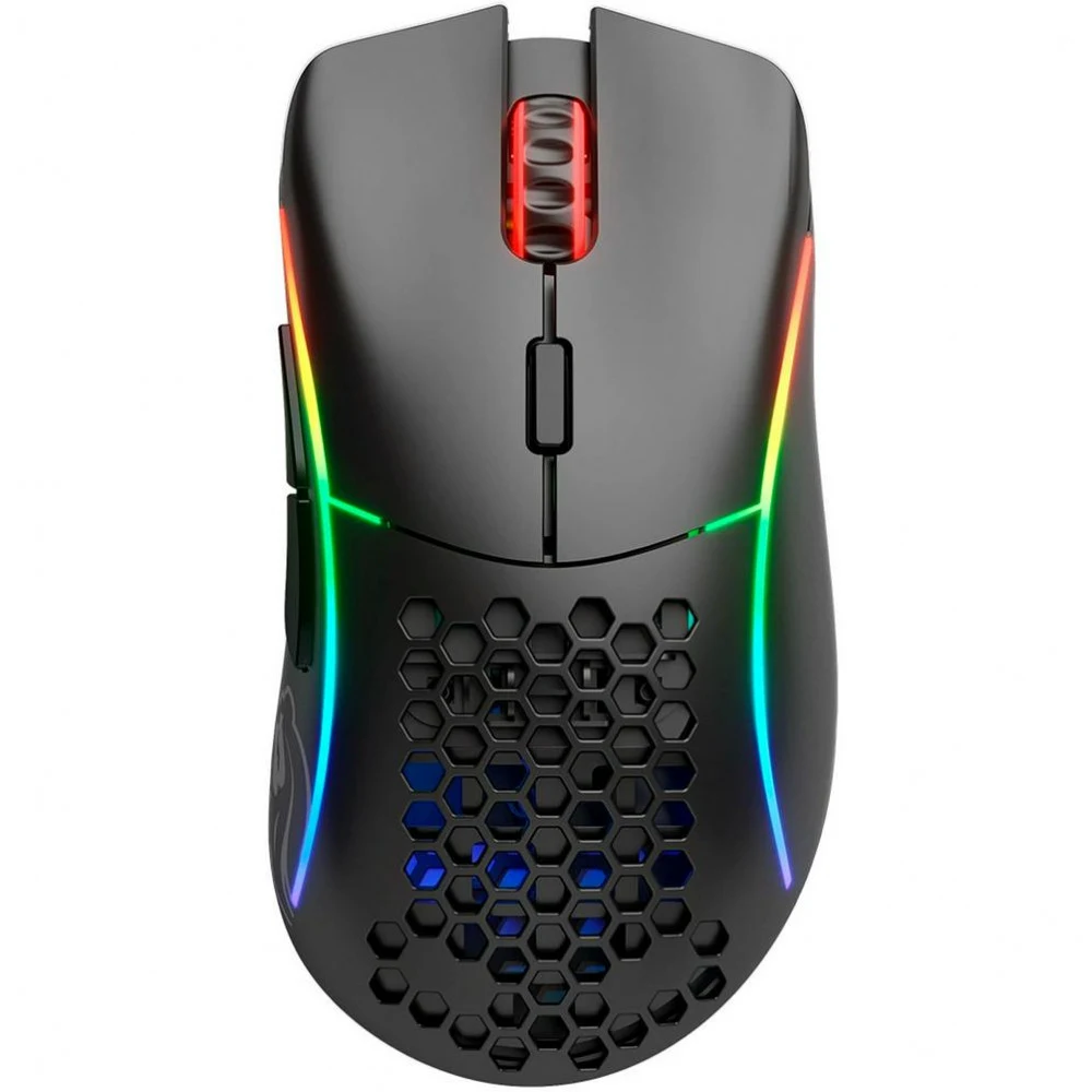 Компьютерная мышь, Glorious, Model D Wireless, GLO-MS-DW-MB, Игровая, Оптическая, Беспроводная, Glorious BAMF Sensor, 19000 DPI, 400 IPS, 50G, 1000 Hz, RGB, 6 кнопок, Длина провода 2м, Матовый черны