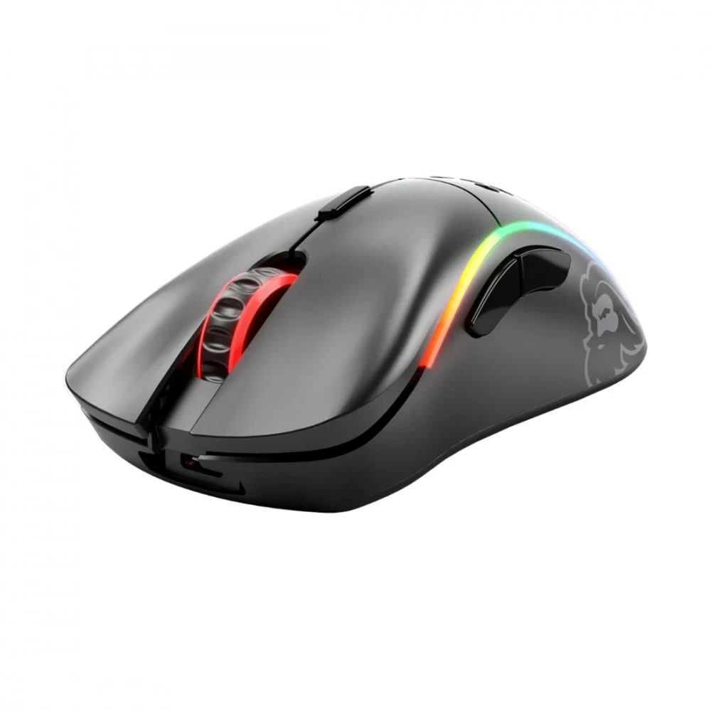 Компьютерная мышь, Glorious, Model D- Wireless, GLO-MS-DMW-MB, Игровая, Оптическая, Беспроводная, Glorious BAMF Sensor, 19000 DPI, 400 IPS, 50G, 1000 Hz, RGB, 6 кнопок, Длина провода 2м, Матовый чер