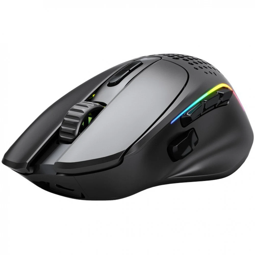 Компьютерная мышь, Glorious, Model I 2 Wireless, GLO-MS-IWV2-MB, Игровая, Оптическая, Беспроводная, 2.4 Ghz, Bluetooth 5.2 LE, Glorious BAMF 2.0 Sensor, 26000 DPI, 650 IPS, 50G, 1000 Hz, RGB, 9 кноп
