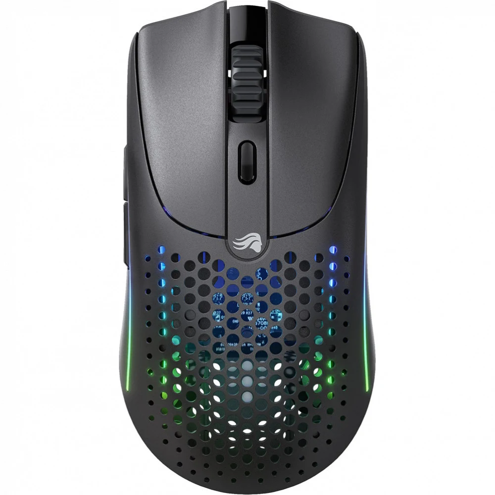 Компьютерная мышь, Glorious, Model O 2 Wireless, GLO-MS-OWV2-MB, Игровая, Оптическая, Беспроводная, 2.4 Ghz, Bluetooth 5.2 LE, Glorious BAMF 2.0 Sensor, 26000 DPI, 650 IPS, 50G, 1000 Hz, RGB, 6 кноп