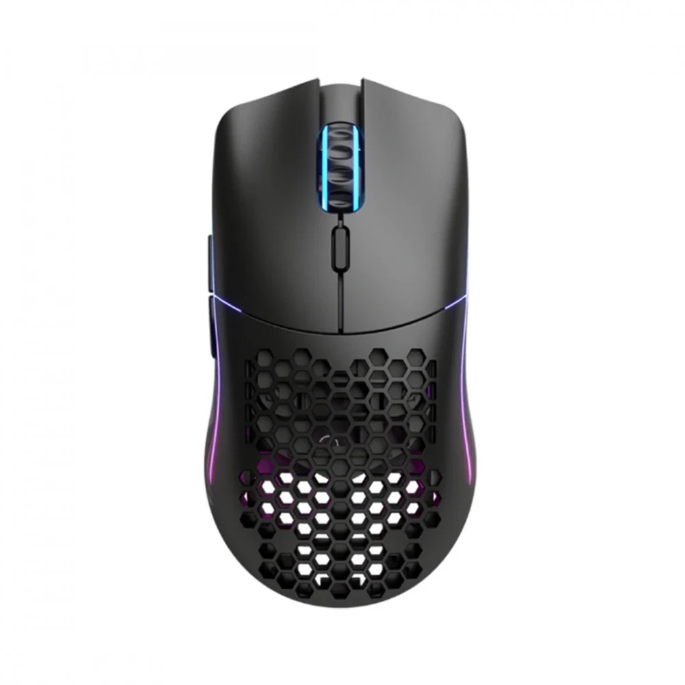 Компьютерная мышь, Glorious, Model O- Wireless, GLO-MS-OMW-MB, Игровая, Оптическая, Беспроводная, Glorious BAMF Sensor, 19000 DPI, 400 IPS, 50G, 1000 Hz, RGB, 6 кнопок, Длина провода 2м, Матовый чер