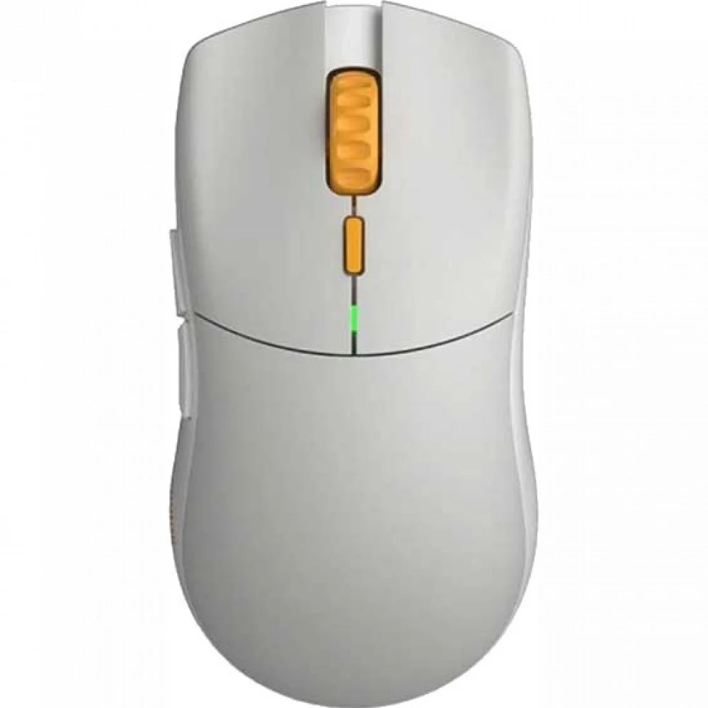 Компьютерная мышь, Glorious, Series One PRO, GLO-MS-P1W-GE-FORGE, Игровая, Оптическая, Беспроводная, Glorious BAMF Sensor, 19000 DPI, 400 IPS, 50G, 1000 Hz, 6 кнопок, Длина провода 2м, Серый/желтый