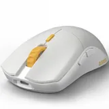 Компьютерная мышь, Glorious, Series One PRO, GLO-MS-P1W-GE-FORGE, Игровая, Оптическая, Беспроводная, Glorious BAMF Sensor, 19000 DPI, 400 IPS, 50G, 1000 Hz, 6 кнопок, Длина провода 2м, Серый/желтый