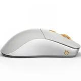 Компьютерная мышь, Glorious, Series One PRO, GLO-MS-P1W-GE-FORGE, Игровая, Оптическая, Беспроводная, Glorious BAMF Sensor, 19000 DPI, 400 IPS, 50G, 1000 Hz, 6 кнопок, Длина провода 2м, Серый/желтый