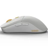 Компьютерная мышь, Glorious, Series One PRO, GLO-MS-P1W-GE-FORGE, Игровая, Оптическая, Беспроводная, Glorious BAMF Sensor, 19000 DPI, 400 IPS, 50G, 1000 Hz, 6 кнопок, Длина провода 2м, Серый/желтый