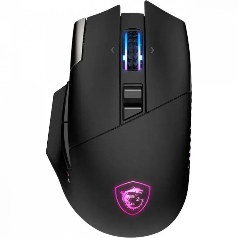 Мышь MSI VERSA PRO W черный оптическая 26000dpi беспров. BT/Radio USB 15but (S12-4301340-CLA)
