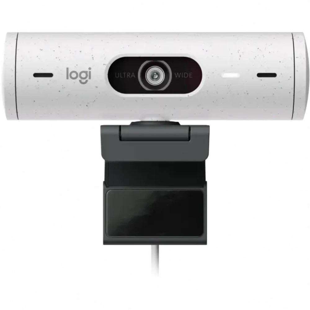 Веб-камера Logitech Brio 500 Off White (Full HD, 1080p/30fps, автофокус, zoom 4x, угол обзора 90° по диагонали, стереомикрофон, 4Мп)