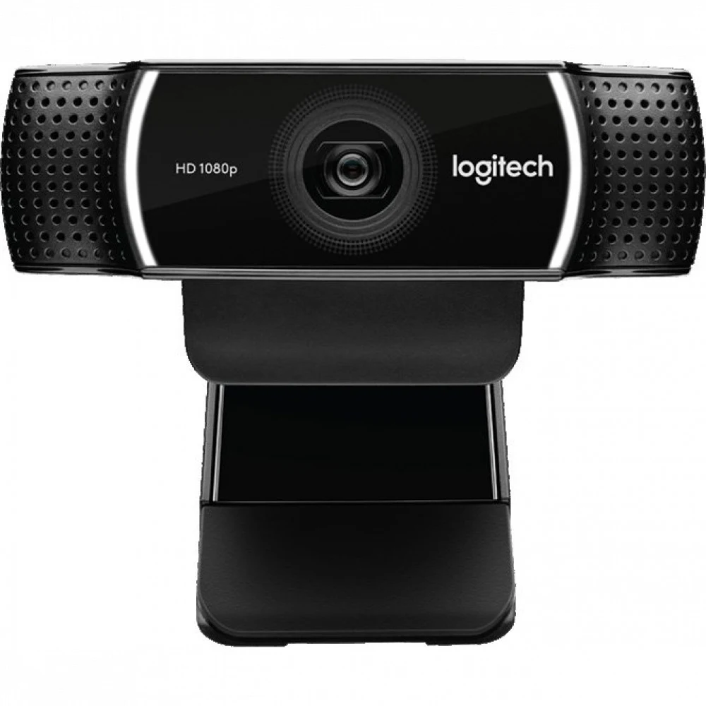 Веб-камера Logitech C922 Pro Stream (Full HD 1080p/30fps, 720p/60fps, автофокус, угол обзора 78°, стереомикрофон, лицензия XSplit на 3мес, кабель 1.5м, штатив) (арт. 960-001089, M/N: V-U0028)