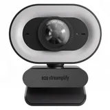 Веб-Камера, Streamplify, CAM PLUS-FHD-2M60-LIGHT-BK, 1920x1080, 2.0Mpx, 80 градусов, USB 2.0 Type A, Микрофон, Автофокус, Подсветка, Крепление: зажим, Длина кабеля: 200 см, Черный