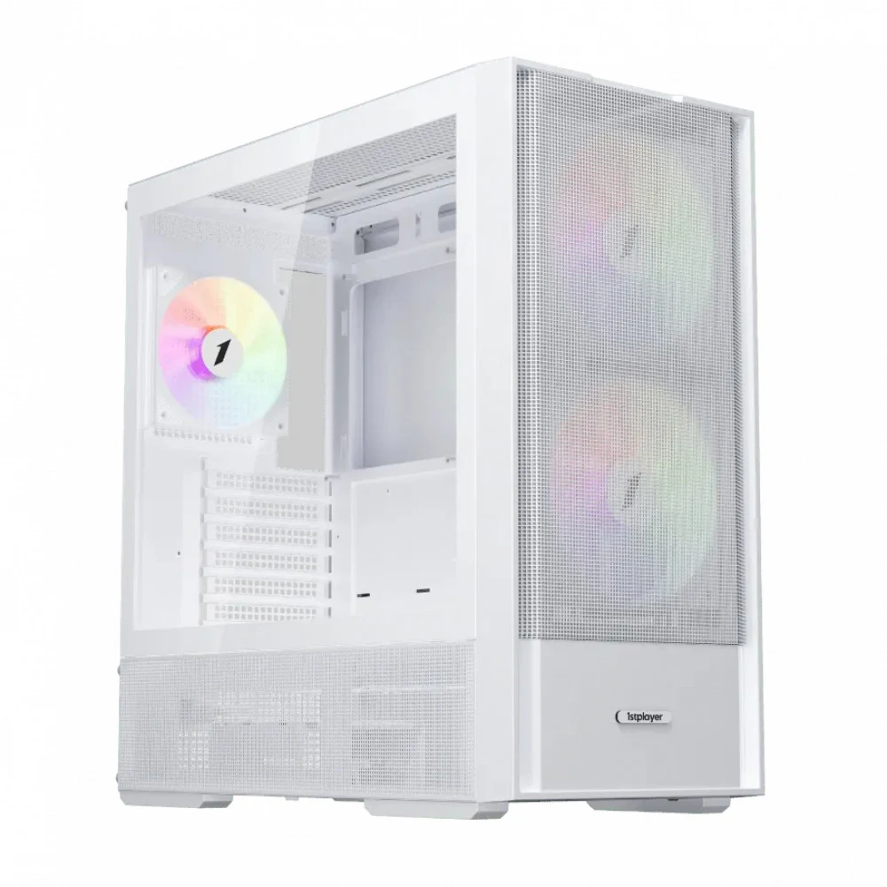 Компьютерный корпус, 1STPLAYER, AU7-WH, AU7-WH-2FA7-14-W-2FA7R-W-1FA7-W, ATX / M-ATX / ITX, 1*3.5"/2*2.5", Вентилятор 4*14см, Высота кулера до 170 мм, Длина VGA до 390 мм, 457x215x465 мм, Без Б/П, Б