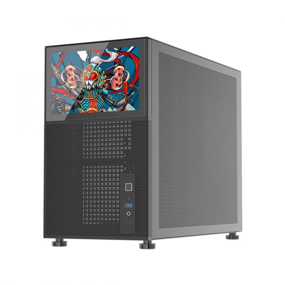 Компьютерный корпус, 1STPLAYER, Mi6-EV-BK, Mini-Tower, M-ATX/M-ITX, USB3.0*1, Type C*1, HD AUDIO/Mic, Высота процессорного кулера до 165мм, Длина VGA до 320мм, 1*3,5/1*2,5, Сталь/Пластик/Закаленное