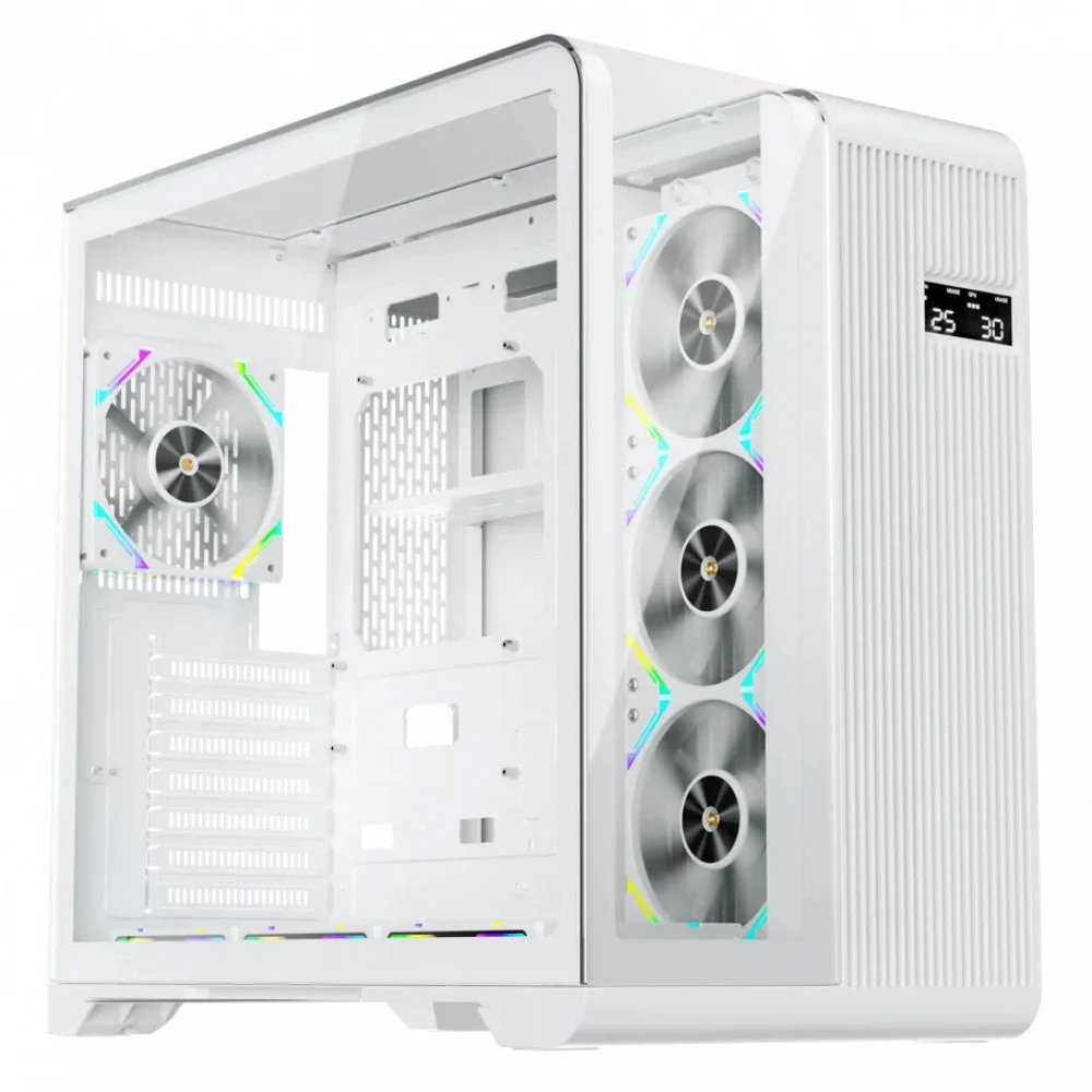 Компьютерный корпус, 1STPLAYER, RT7 WH, RT7-WH-3FC7R-W-1FC7-W, ATX / M-ATX / ITX, 2*3.5"/3*2.5", Кулер 4*12см, Высота кулера до 157 мм, Длина VGA до 400 мм, 443280440 мм, Без Б/П, Белый