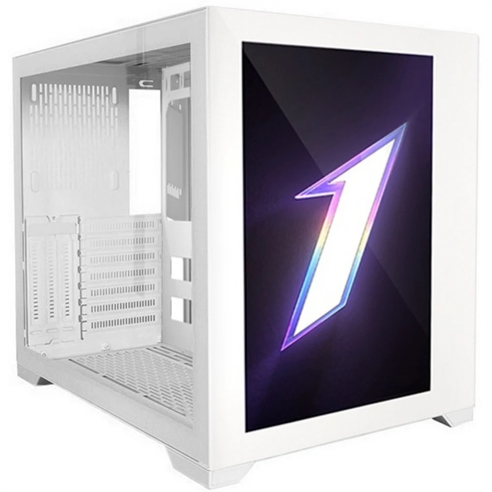 Компьютерный корпус, 1STPLAYER, SP7-EV-WH, STEAMPUNK SP7 EMOTION VIEW, ATX/M-ATX, 2*USB 3.0, Type C, Hd audio, Максимальное количество отсеков 3,5 - 2*3,5, Максимальное количество отсеков 2,5 - 2*2,
