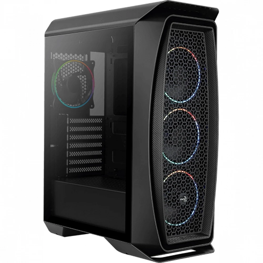 Корпус AeroCool Aero One Eclipse, Midi Tower, ATX, Black, 2x3.5"/2x2.5", 2xUSB3.0, RGB