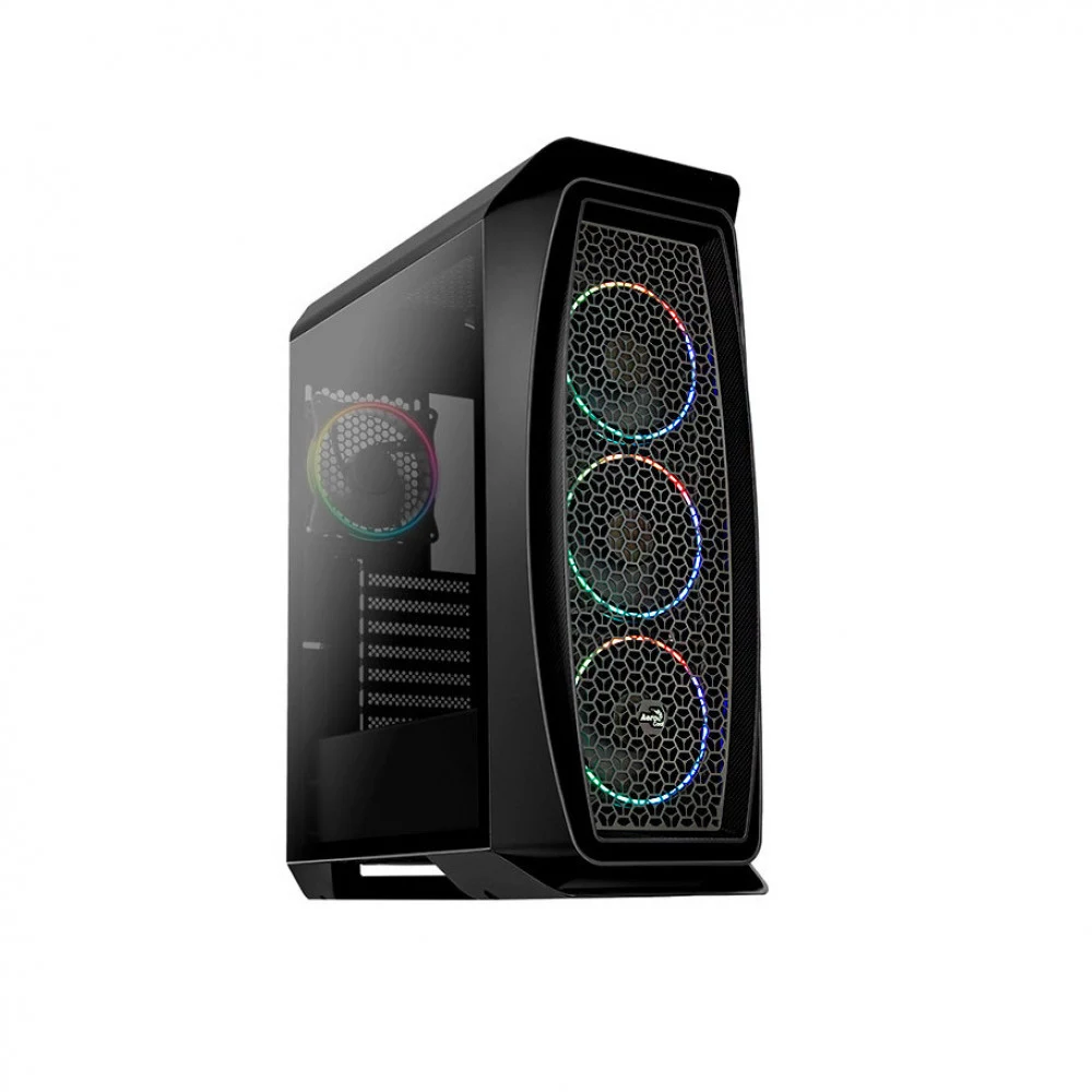 Компьютерный корпус, Aerocool, Aero One Eclipse-G-BK-v1 , ATX/Micro ATX, USB 2*3.0, HD-Audio+Mic, Кулер 4*12см Eclipse, Высота процессорного кулера до 161 мм, Длина VGA до 327мм, 2*3.5"/3*2.5", Толщ