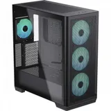 Компьютерный корпус, Aerocool, APNX C1 BK (C1-BK-v1), ATX/Micro ATX, USB 1*Type C/2*3.0 , HD-Audio+Mic, Кулер 3*14см/1*12 см, Высота процессорного кулера до 166 мм, Длина VGA до 395мм, 3*3.5"/3*2.5"
