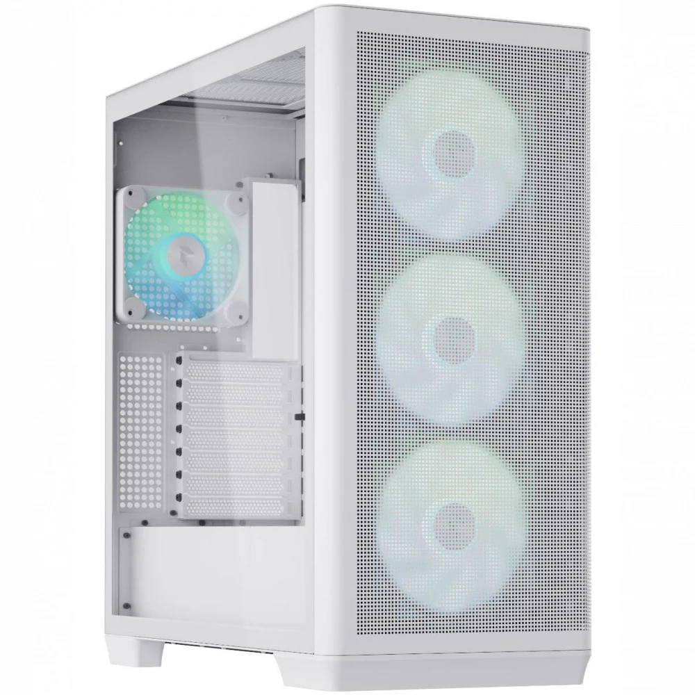Компьютерный корпус, Aerocool, APNX C1 WH (C1-WH-v1), ATX/Micro ATX, USB 1*Type C/2*3.0 , HD-Audio+Mic, Кулер 3*14см/1*12 см, Высота процессорного кулера до 166 мм, Длина VGA до 395мм, 3*3.5"/3*2.5"