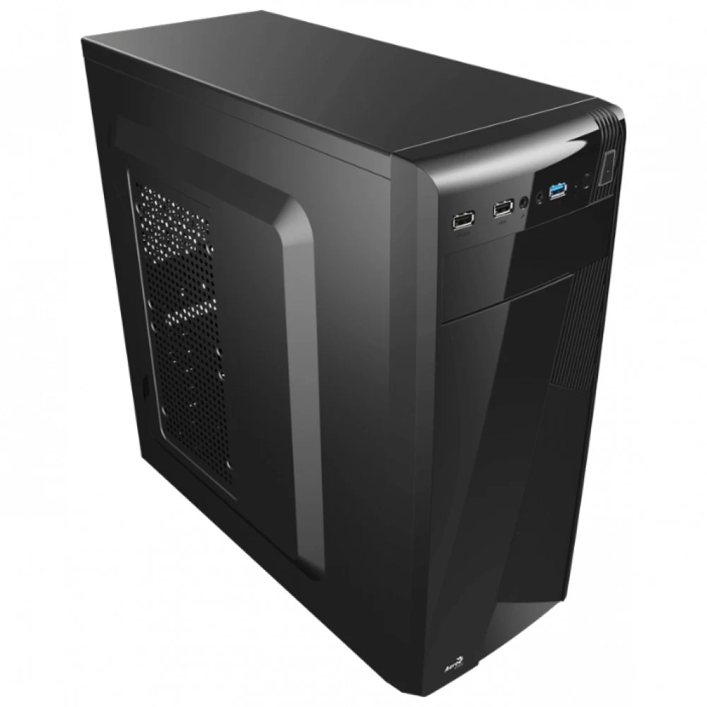Корпус AeroCool CS-1101 w/500w, Mid Tower, ATX, Black, 1x5.25"/5x3.5"/3x2.5" HDD, 2xUSB, Mic+Audio