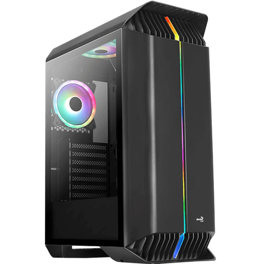 Компьютерный корпус, Aerocool, Gladiator Duo-G-BK-v1, ATX/Micro ATX, USB 2*3.0, HD-Audio+Mic, Кулер 3*12см ARGB, Высота процессорного кулера до 161 мм, Длина VGA до 326мм, 2*3.5"/3*2.5", Толщина 0,5