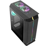 Компьютерный корпус, Aerocool, Gladiator Duo-G-BK-v1, ATX/Micro ATX, USB 2*3.0, HD-Audio+Mic, Кулер 3*12см ARGB, Высота процессорного кулера до 161 мм, Длина VGA до 326мм, 2*3.5"/3*2.5", Толщина 0,5