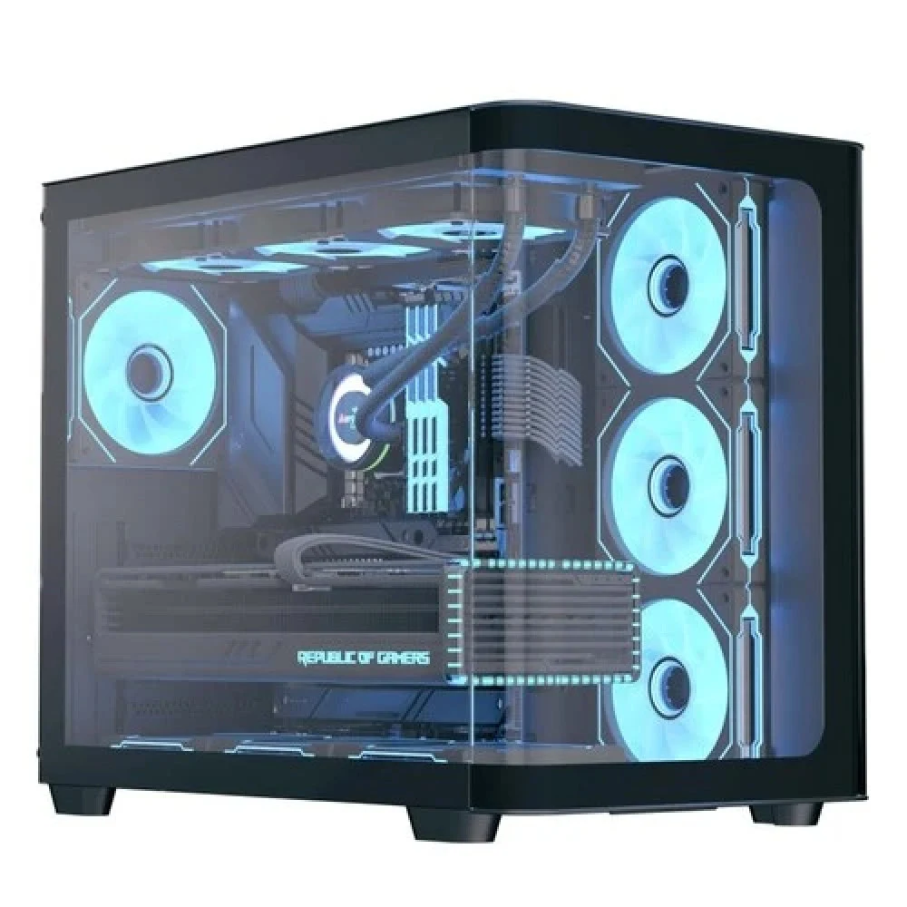 Корпус AeroCool P500C-G-BK-v1, Midi Tower, ATX, Black, 2x3.5"/3x2.5", USB2.0, 2xUSB3.0