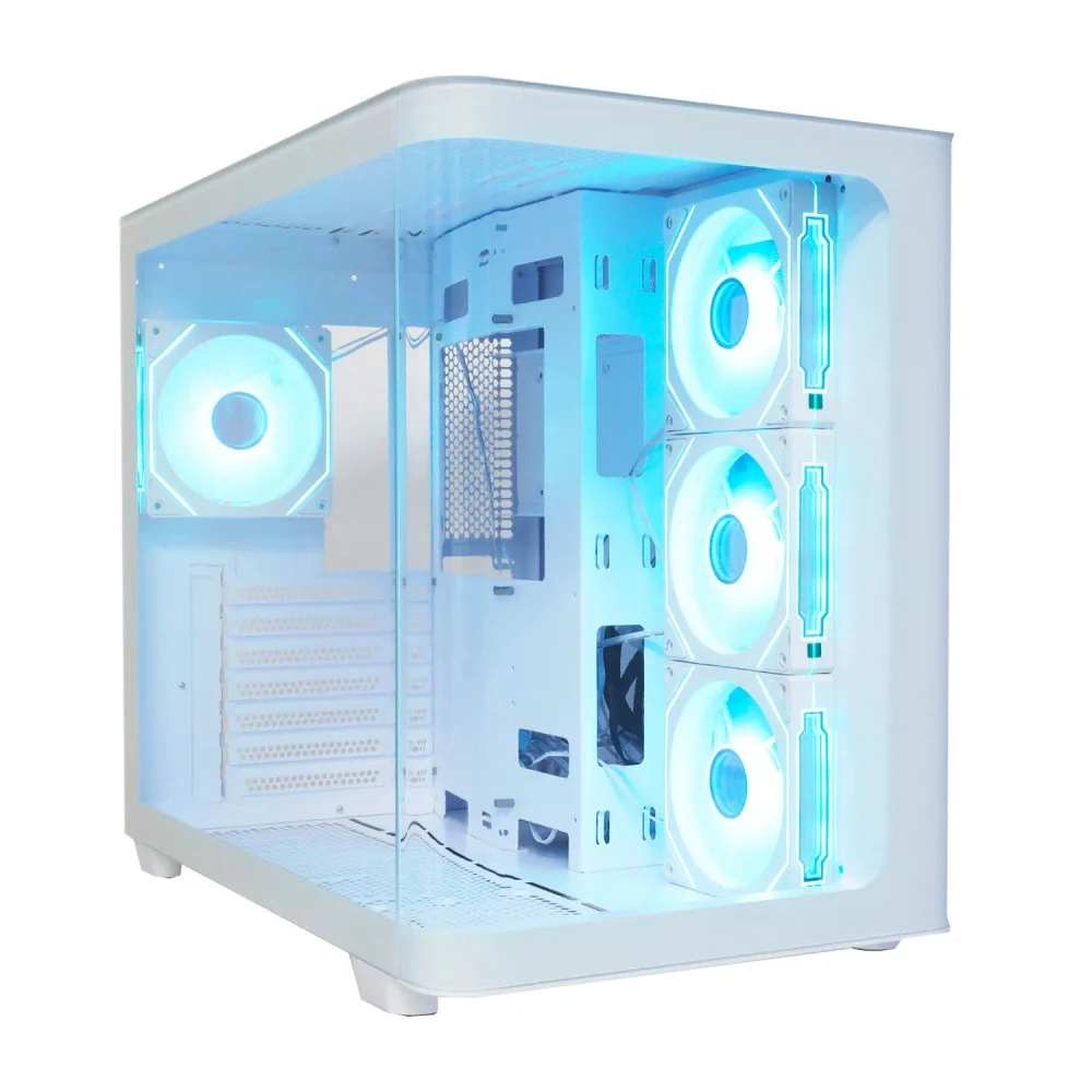 Корпус AeroCool P500C-G-WT-v1, Midi Tower, ATX, White, 2x3.5"/3x2.5", USB2.0, 2xUSB3.0