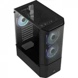 Компьютерный корпус, Aerocool, Quantum Mesh-G-BK-v3, ATX/Micro ATX, USB 1*3.0/2*2.0, HD-Audio+Mic, Кулер 3*12см RGB, Высота процессорного кулера до 158 мм, Длина VGA до 297мм, 2*3.5"/2(4 Mini-ITX)*2