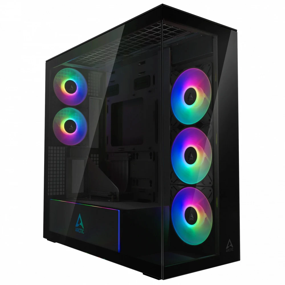 Компьютерный корпус Arctic Xtender VG Black(Mirror Glass), ACPCC00019A, 5 ARGB FAN, USB-C, 2xUSB-A, E-ATX ACPCC00019A