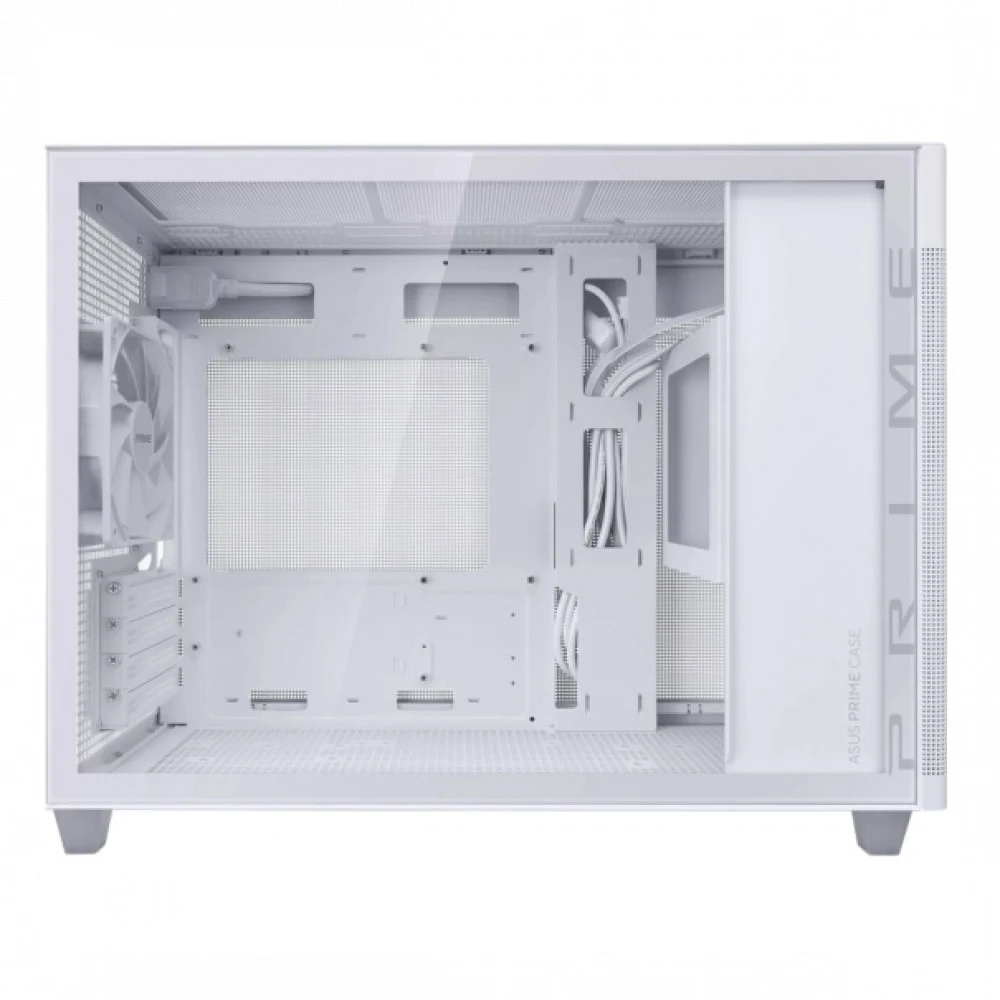 Корпус ASUS Prime AP201 Tempered Glass MicroATX Case White - stylish 33-liter MicroATX case with tool-free side panels, with support for 360 mm coolers, graphics cards up to 338 mm long, and standar
