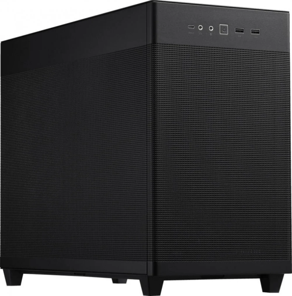 Корпус ASUS Prime AP201 MicroATX Case Black - stylish 33-liter MicroATX case with tool-free side panels and a quasi-filter mesh, with support for 360 mm coolers, graphics cards up to 338 mm long, an