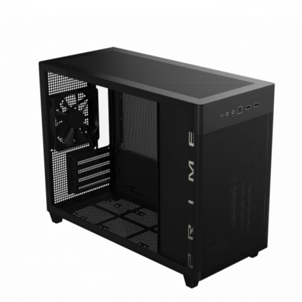 Корпус ASUS Prime AP201 Tempered Glass, поддержка 360 mm Радиаторов, VGA до 338мм, micro-ATX, черный
