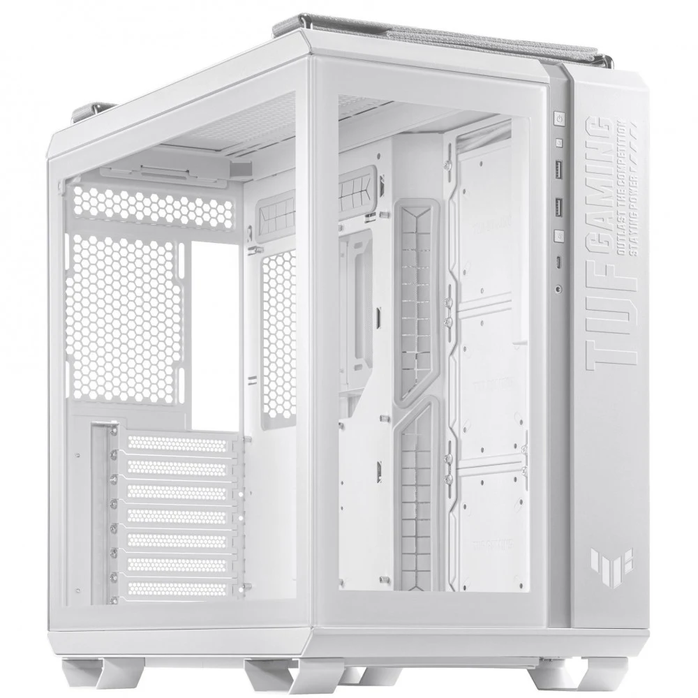 Корпус ASUS TUF Gaming GT502 ATX Gaming case White, Dual Chamber Chassis, Panoramic View, Tempered Glass front and side panel, Tool-Free side panels, Front Panel High-Speed USB Type-C