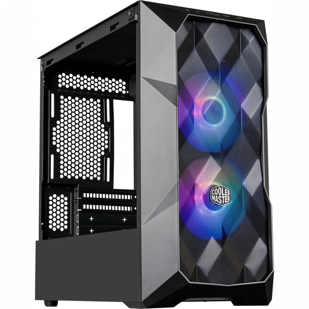 Cooler Master MasterCase TD300 Mesh, USB3.0x2, 2x120ARGBFans, Black, mATX, w/o PSU