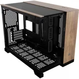 CORSAIR 2500X Micro ATX Dual Chamber PC Case - Black/Walnut Wood
