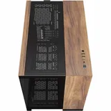 CORSAIR 2500X Micro ATX Dual Chamber PC Case - Black/Walnut Wood