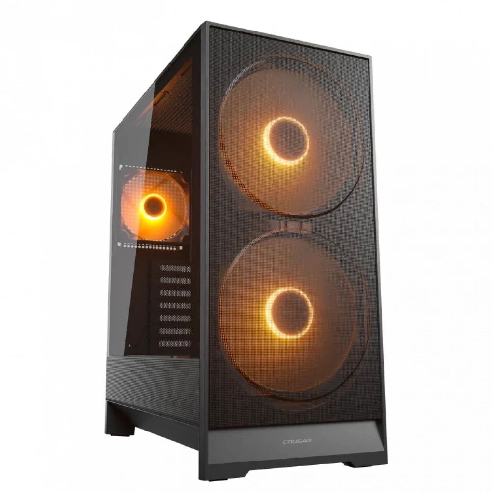 Компьютерный корпус, Cougar, Airface 180, ATX/Micro ATX/Mini ITX/CEB, USB 3.0*2/Type-C, 4 Pole Headset Audio, RGB button, Кулер 2*18см RGB/1*12см ARGB PWN, Высота процессорного кулера до 170 мм, Дли