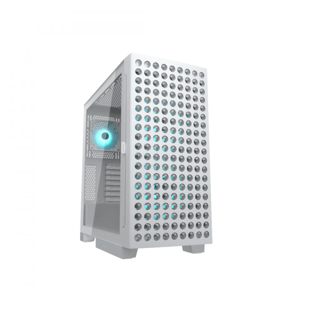 Корпус Cougar Airface ECO RGB White, Midi Tower, ATX, E-ATX, White, 2x3.5"/2x2.5", 2xUSB3.0, USB-С